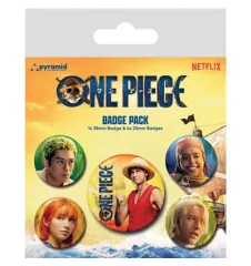 One Piece Netflix Les Chapeaux De Paille Pack 5 Badges