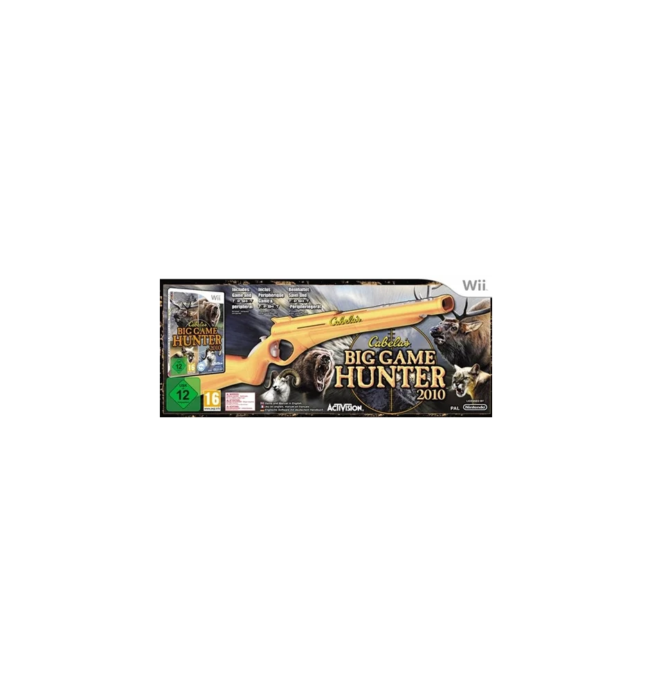 WII Pack Top Shot Cabela's Big Game Hunter 2010 USK Cib