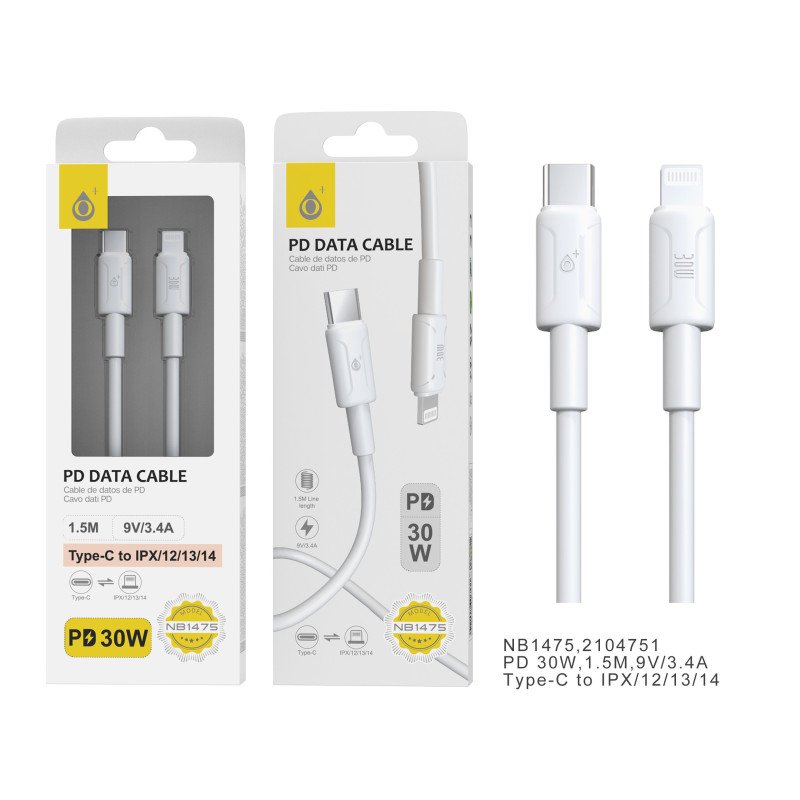 Cable Type C vers iphone 1.5m