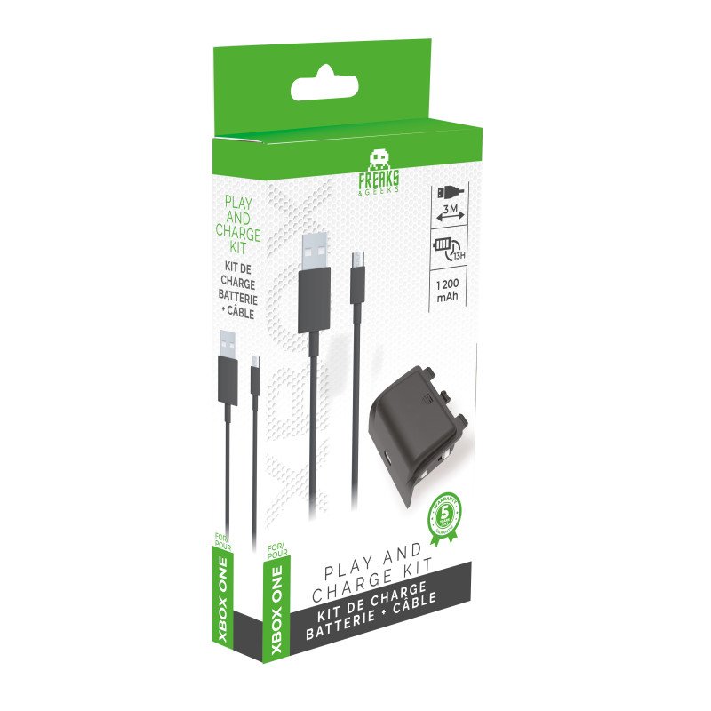 Batterie + Cable de recharge Pour XBOX ONE Play And Charge câble de 3 mètres Neuf