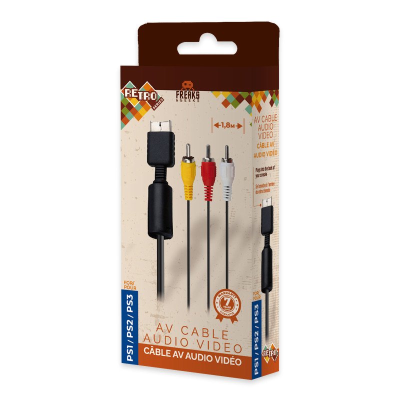 Cable Péritel Av/Rca Pour Ps1 / Ps2 / Ps3