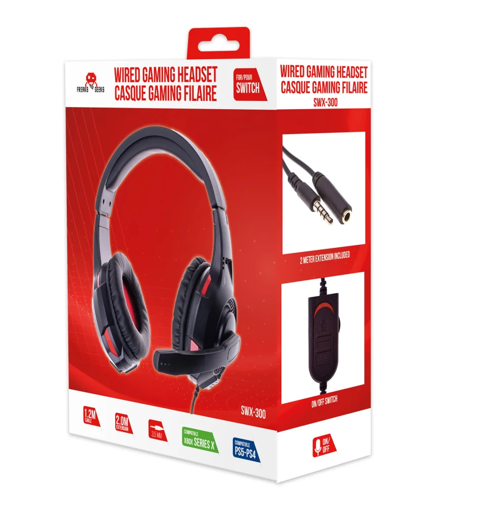 Casque double SWX-300 PS4/PS5/XBOX ONE/SeriesX/SWITCH noir + Micro Neuf