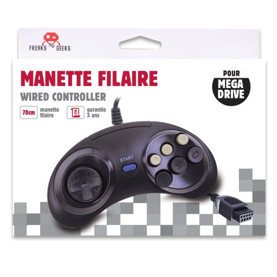 Manette 6 boutons pour MegaDrive, Genesis et MasterSystem