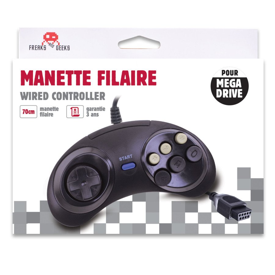 Manette 6 boutons pour MegaDrive, Genesis et MasterSystem
