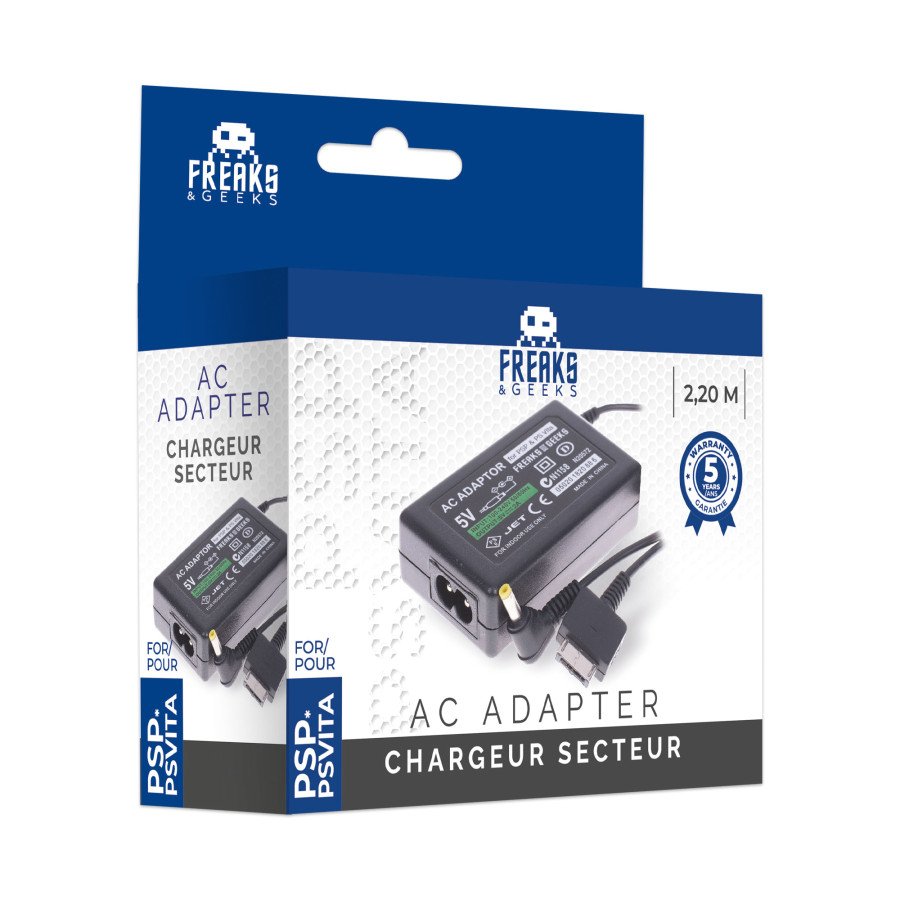 Chargeur secteur PS Vita 1000 & PSP + câble (avec 2 embouts) Neuf