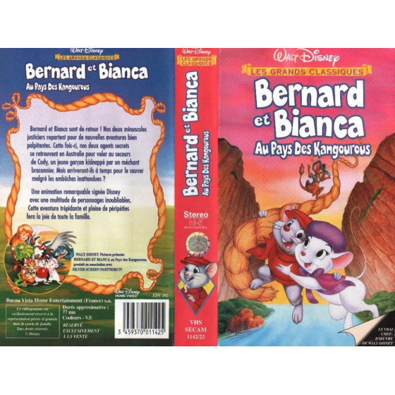 VHS Bernard et Bianca au pays des kangourous