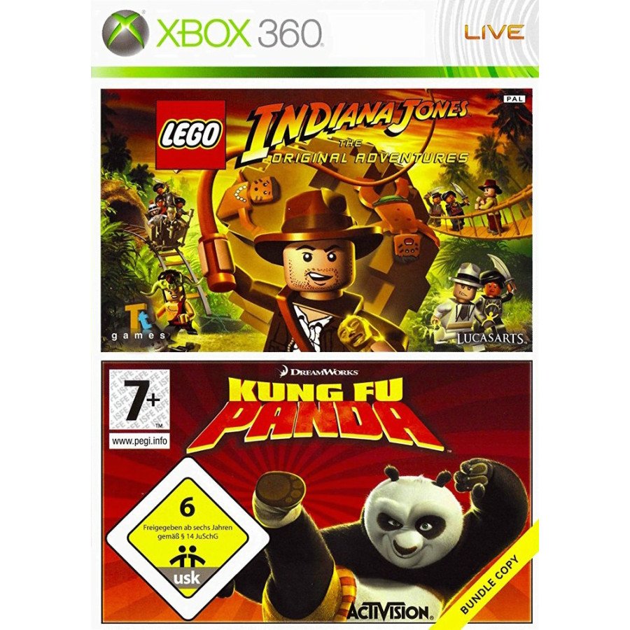 Xbox 360 compilation lego indiana jones et kung fu panda cib