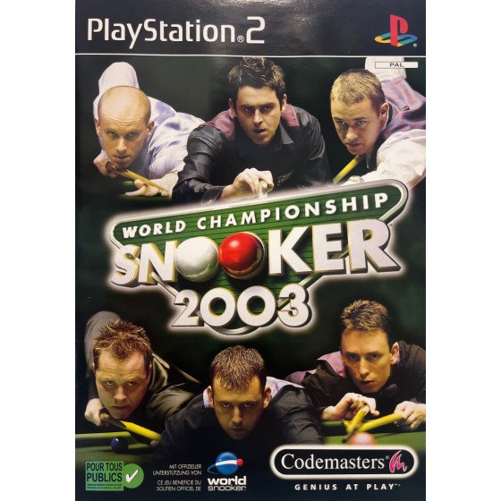 PS2 Championship snooker 2003 sn