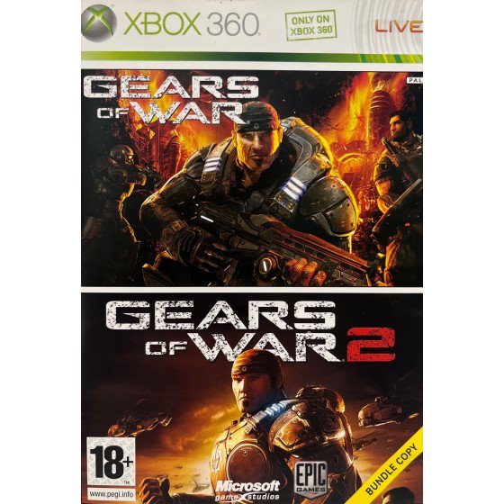 Xbox 360 Gears Of War Double Pack 1 / 2 Cib