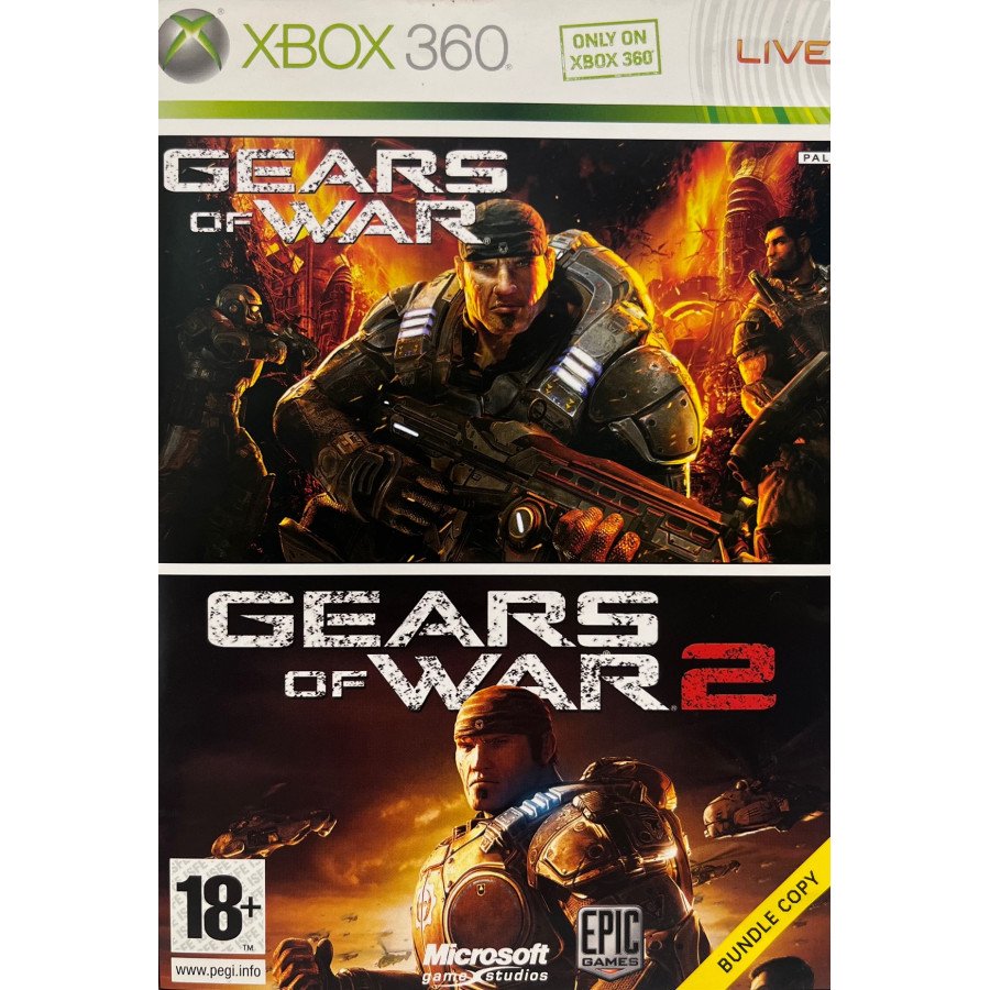 Xbox 360 Gears Of War Double Pack 1 / 2 Cib