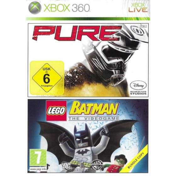 Xbox 360 pure et Lego Batman cib bundle copy