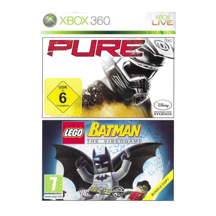 Xbox 360 pure et Lego Batman cib bundle copy