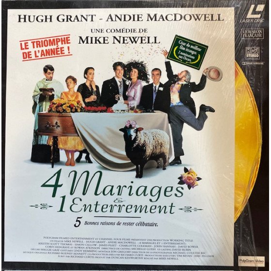 Laserdisc cdv 4 Mariages Et 1 Enterrement Vf
