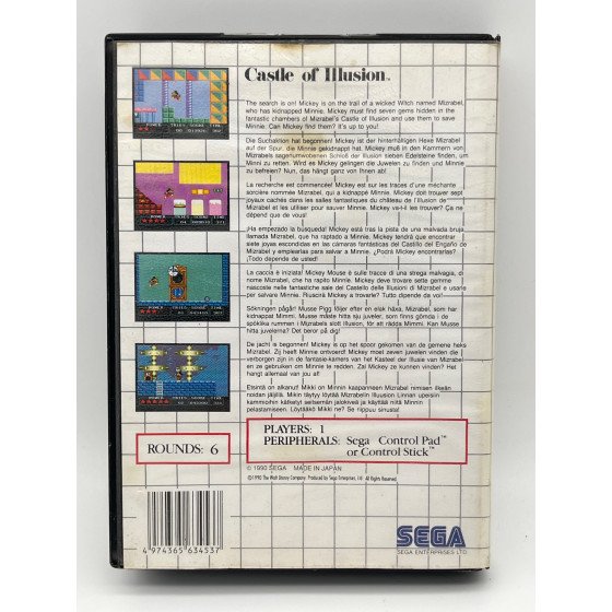 Master System Castle Of Illusion Sn