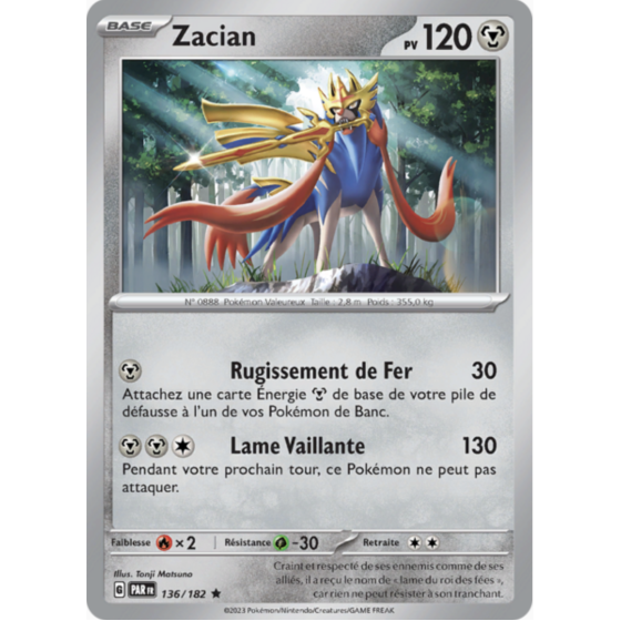 Zacian 136/182 holo