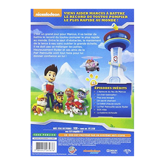DVD pat patrouille super pompier