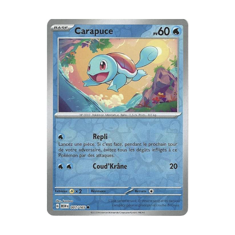 Carapuce 007/165 Reverse