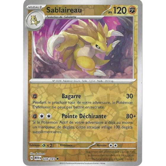 Sablaireau 028/165 Reverse