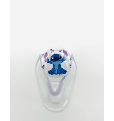 Badge petit format Stitch coeurs