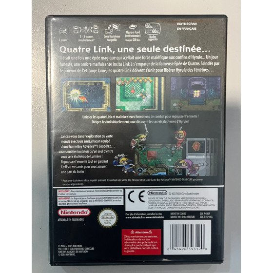 Pack jeu Gamecube Zelda four swords adventures cib