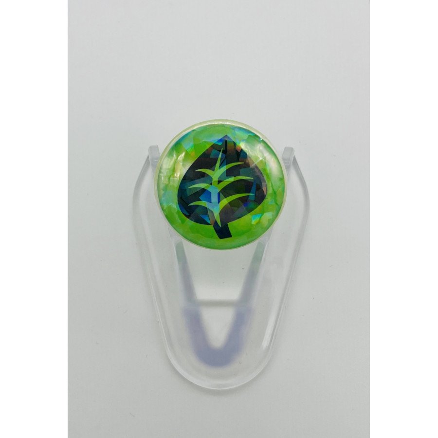 Badge petit format pokémon energie plante Holo
