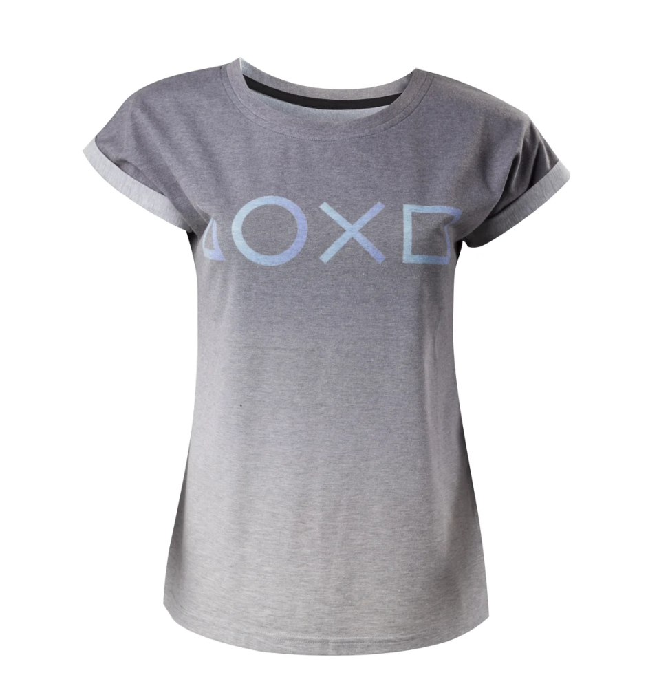 T-Shirt Playstation Controller Button Degraded Girl (L)