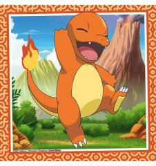 Pokemon Puzzle x3 Salamèche, Bulbizarre et Carapuce - 3 Puzzle 49P