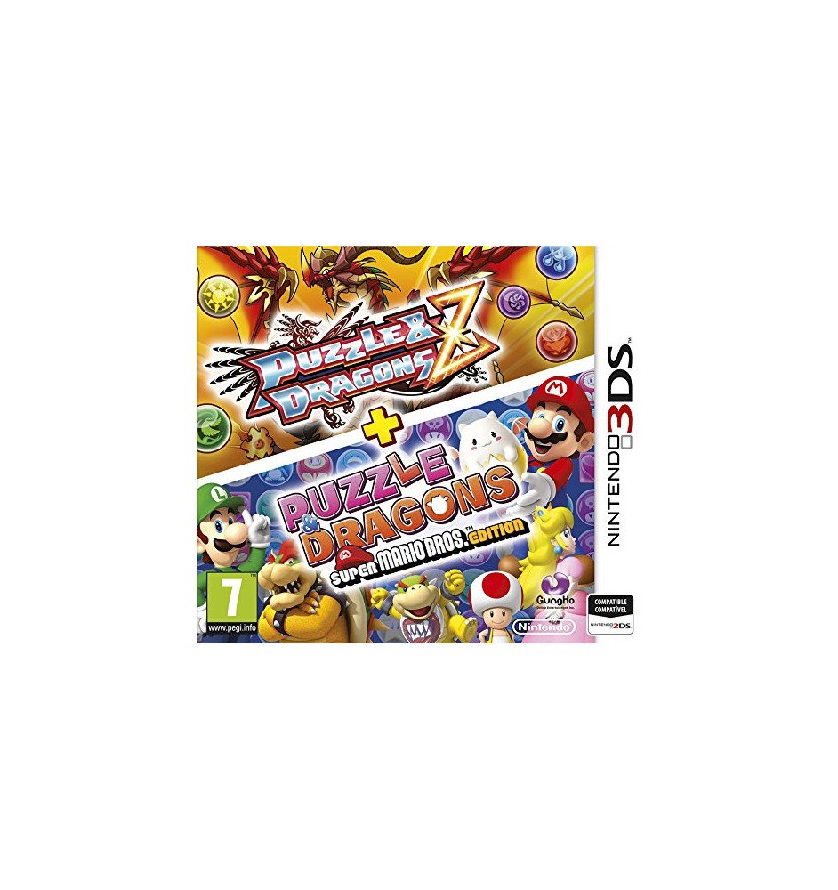 3DS Puzzle & dragons Z + super mario bros edition cib