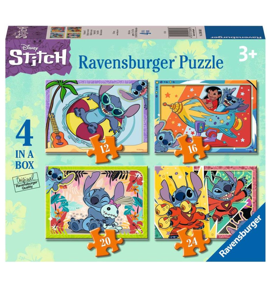 Puzzle Disney Stitch 4 Puzzle 12/16/20/24P