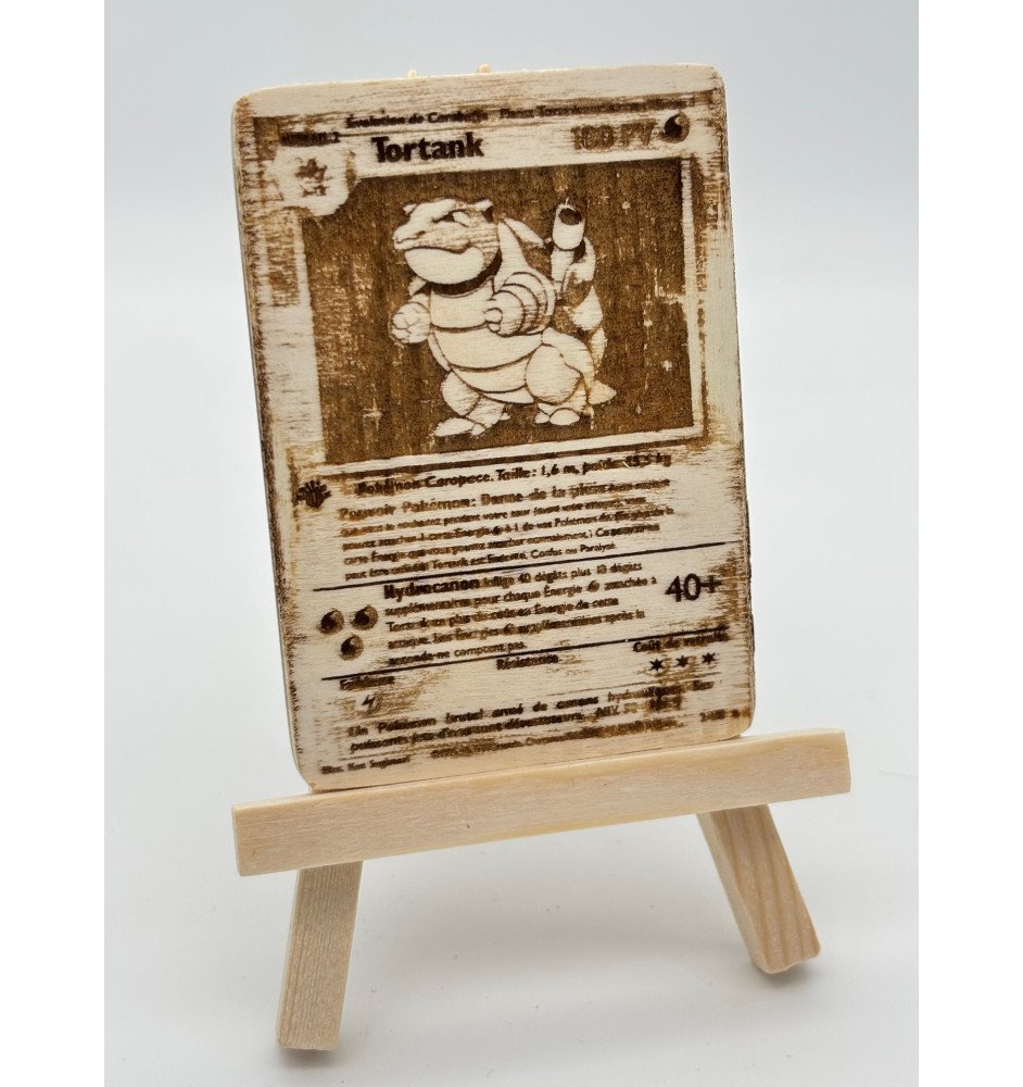 Gravure sur bois : Pokemon Tortank