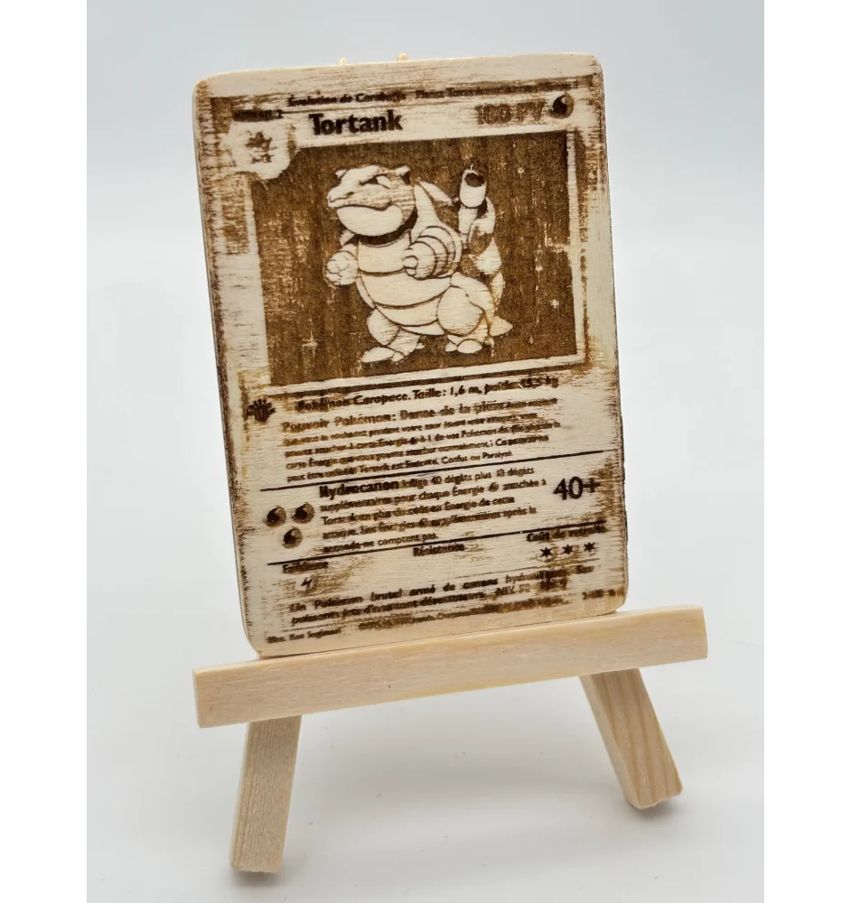 Gravure sur bois : Pokemon Tortank