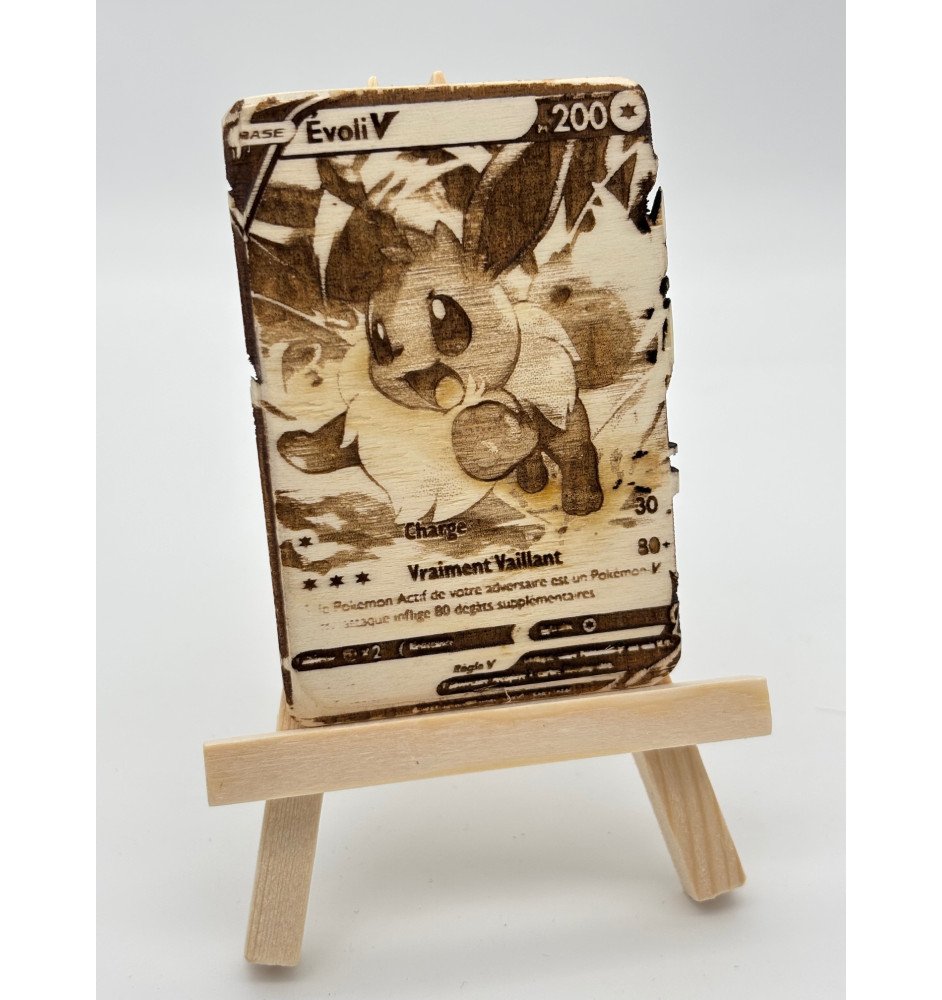 Gravure sur bois : Pokemon Evoli V