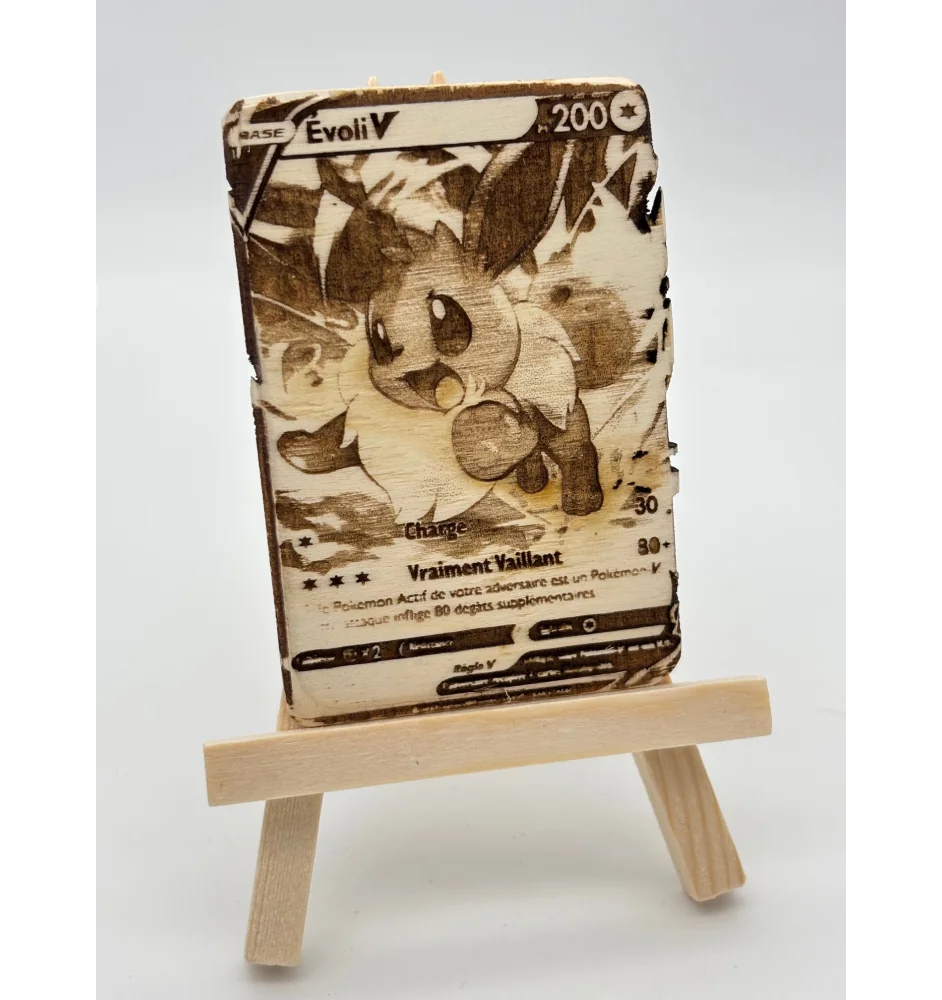 Gravure sur bois : Pokemon Evoli V