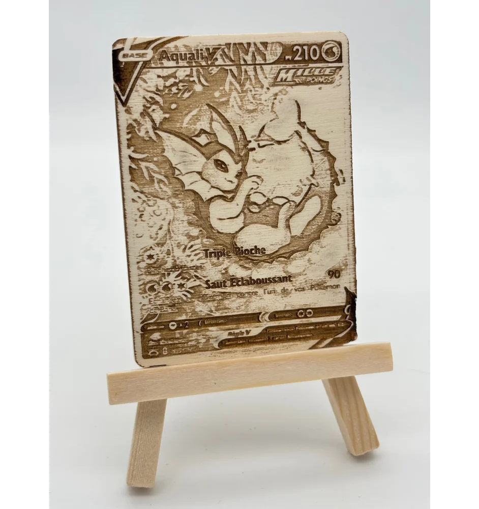 Gravure sur bois : Pokemon Aquali V