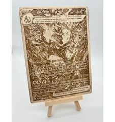 Gravure sur bois : Pokemon Dracaufeu EX teracristal