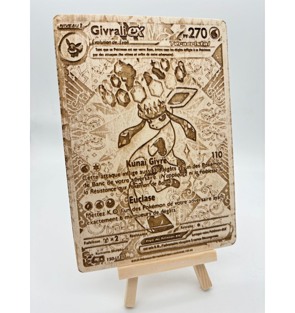 Gravure sur bois : Pokemon Givrali EX teracristal 150/131