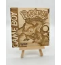 Gravure sur bois : GameBoy Pokemon version bleu
