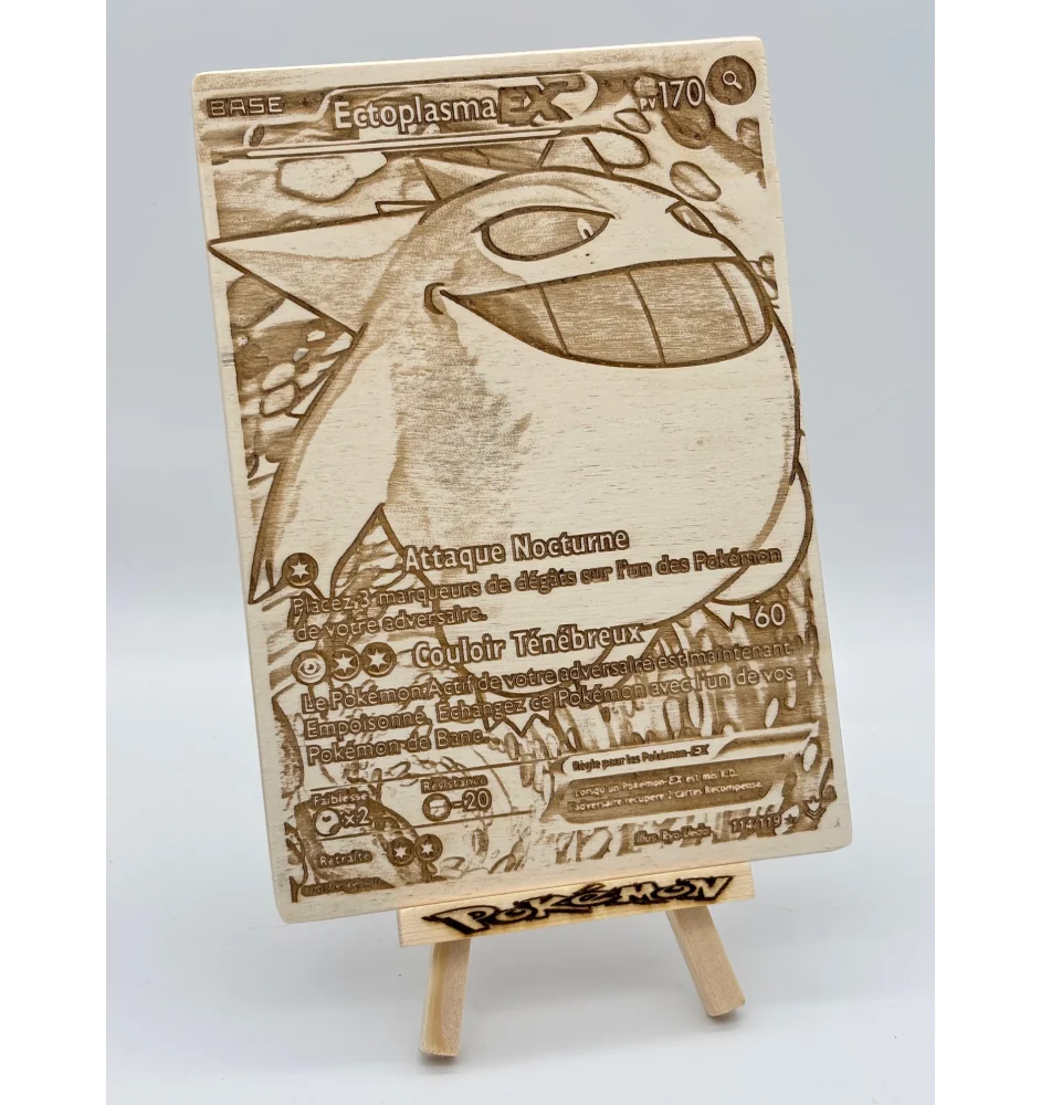 Gravure sur bois : Pokemon Ectoplasma EX 114/119