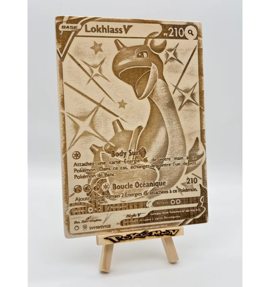 Gravure sur bois : Pokemon Lokhlass V SV110/SV122