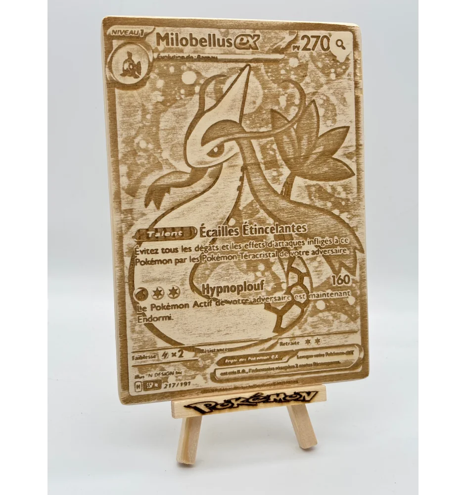 Gravure sur bois : Pokemon Milobellus Ex 217/191