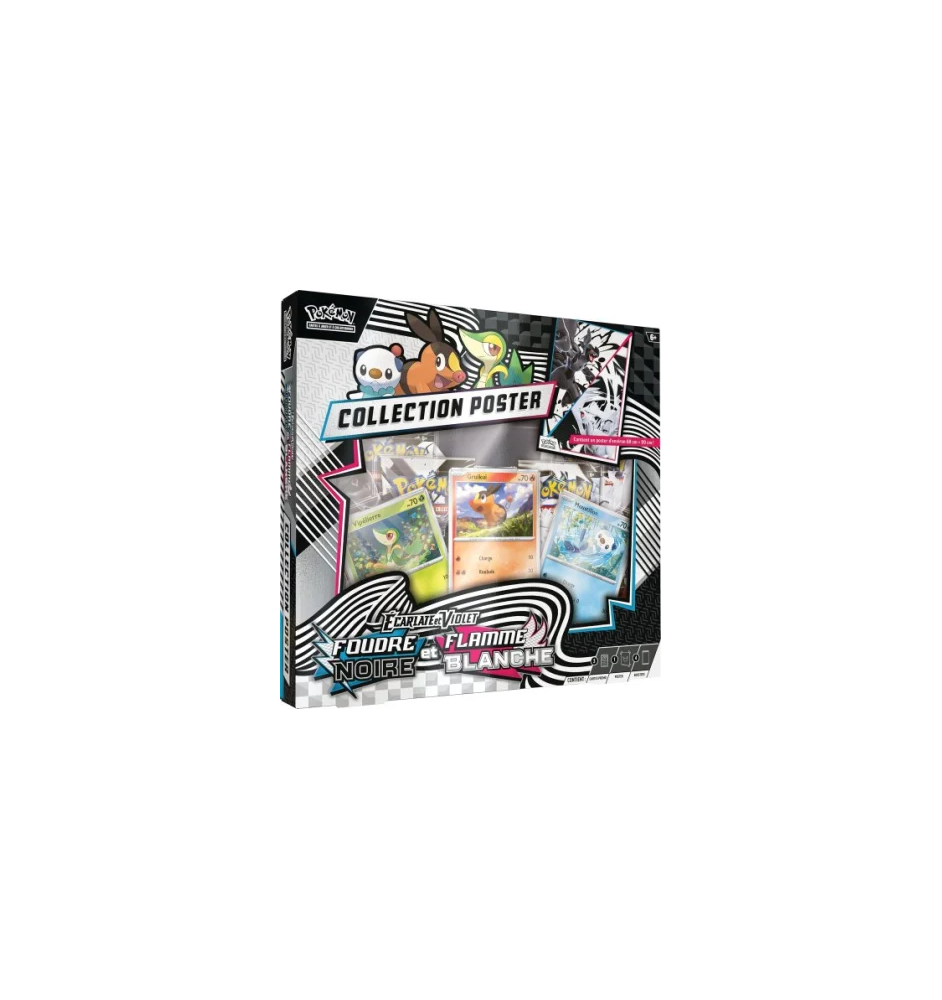 Coffret Collection Poster Pokemon Foudre Noire et Flamme Blanche EV10.5 FR