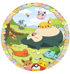 Pokemon Puzzle Rond 500p Pokemon en fleurs