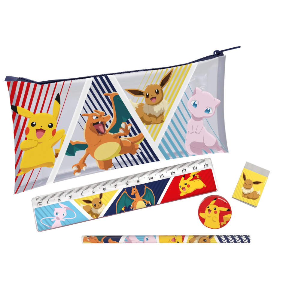 Pokemon Set de Papeterie avec Pochette 5pc