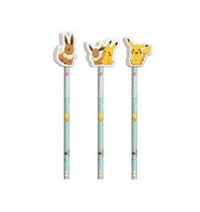 Pokemon Collection Flower Set de 3 Crayons avec Topper