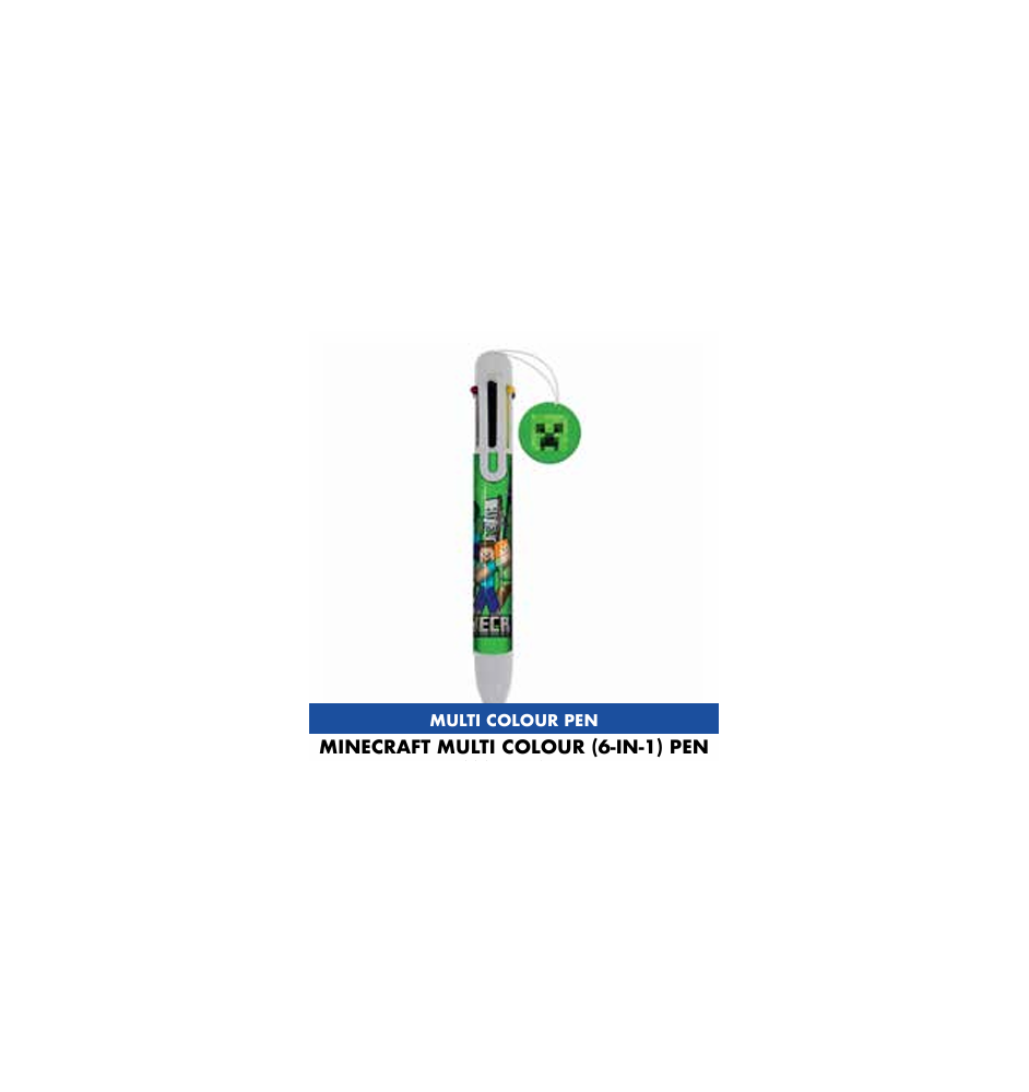 Stylo Bic multicolore Minecraft