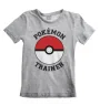 T-Shirt Pokemon Kids gris chiné entraineur 5/6 ans
