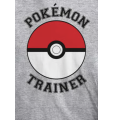 T-Shirt Pokemon Kids gris chiné entraineur 5/6 ans