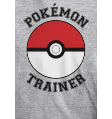T-Shirt Pokemon Kids gris chiné entraineur 5/6 ans
