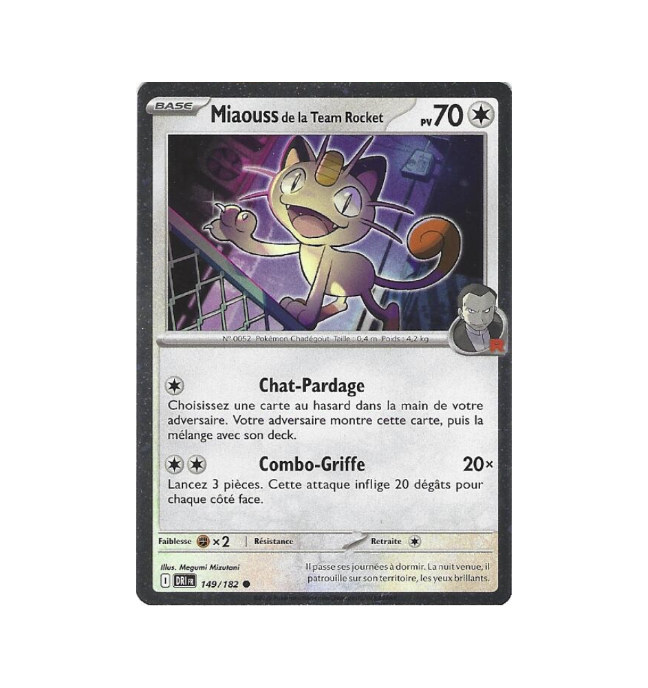Miaouss De La Team Rocket 149/182 Cosmo holo