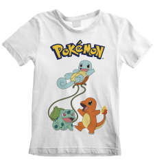 T-shirt Enfant Blanc Pokémon Trio Original 12-13ans